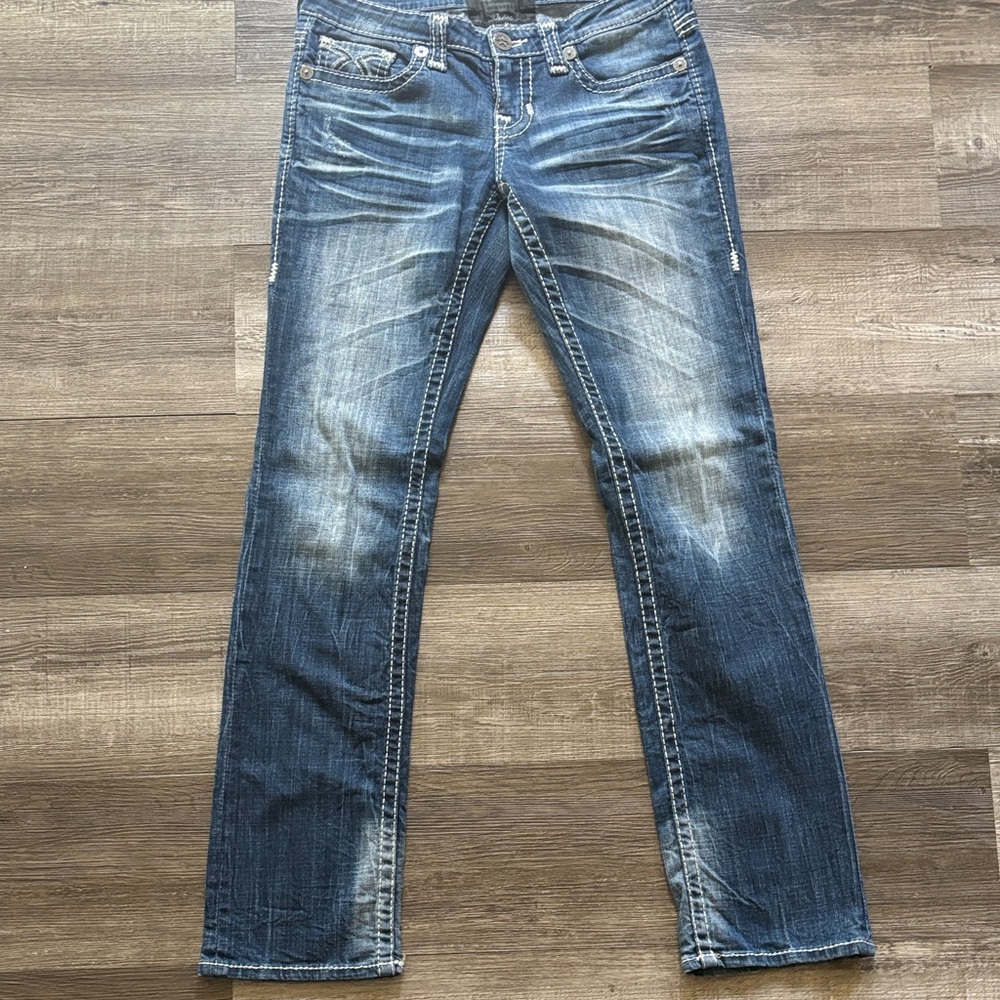 Big Star Women's Straight Leg Jeans in Faded Blue